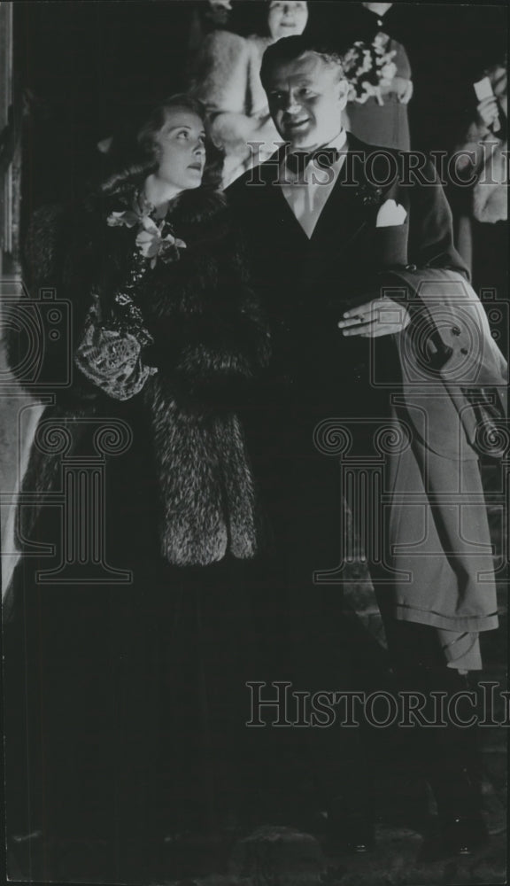1942 Press Photo Bette Davis and her husband Arthur Farnsworth - Historic Images
