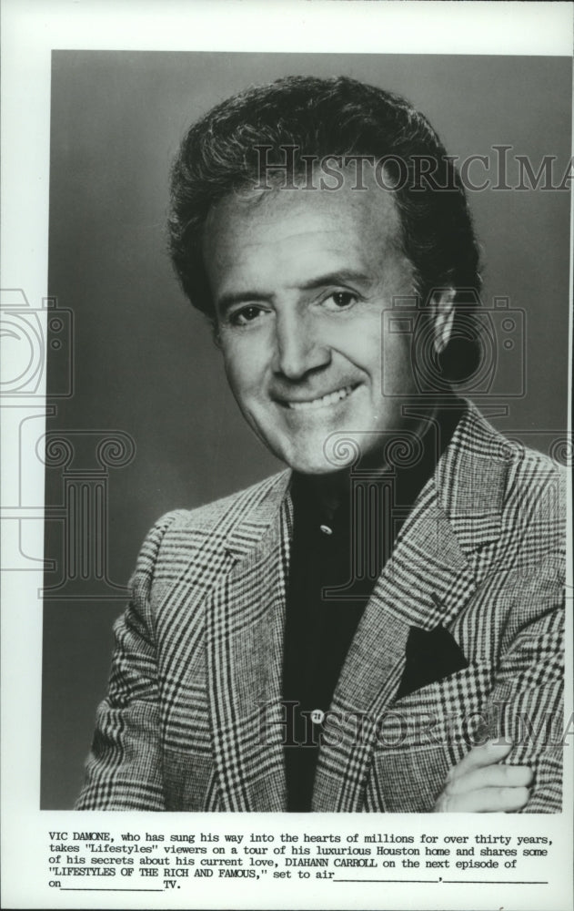 1985 Press Photo Vic Damone, host of "Lifestyles" - Historic Images