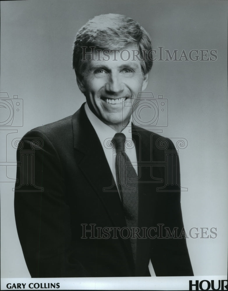 Press Photo Gary Collins, host of Hour Magazine. - Historic Images