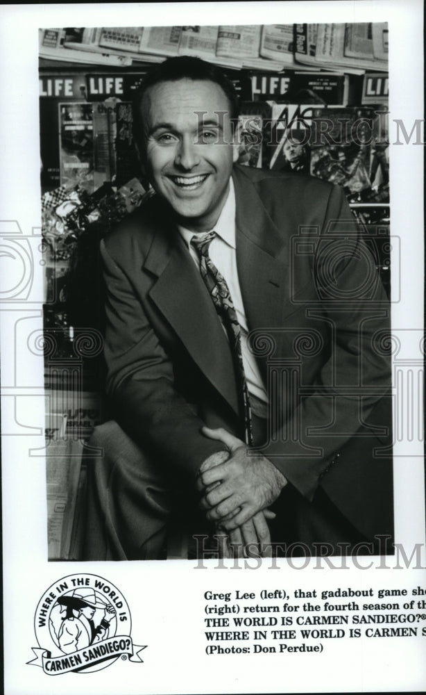 1995 Press Photo Greg Lee on &quot;Where In The World Is Carmen Sandiego?&quot; - Historic Images