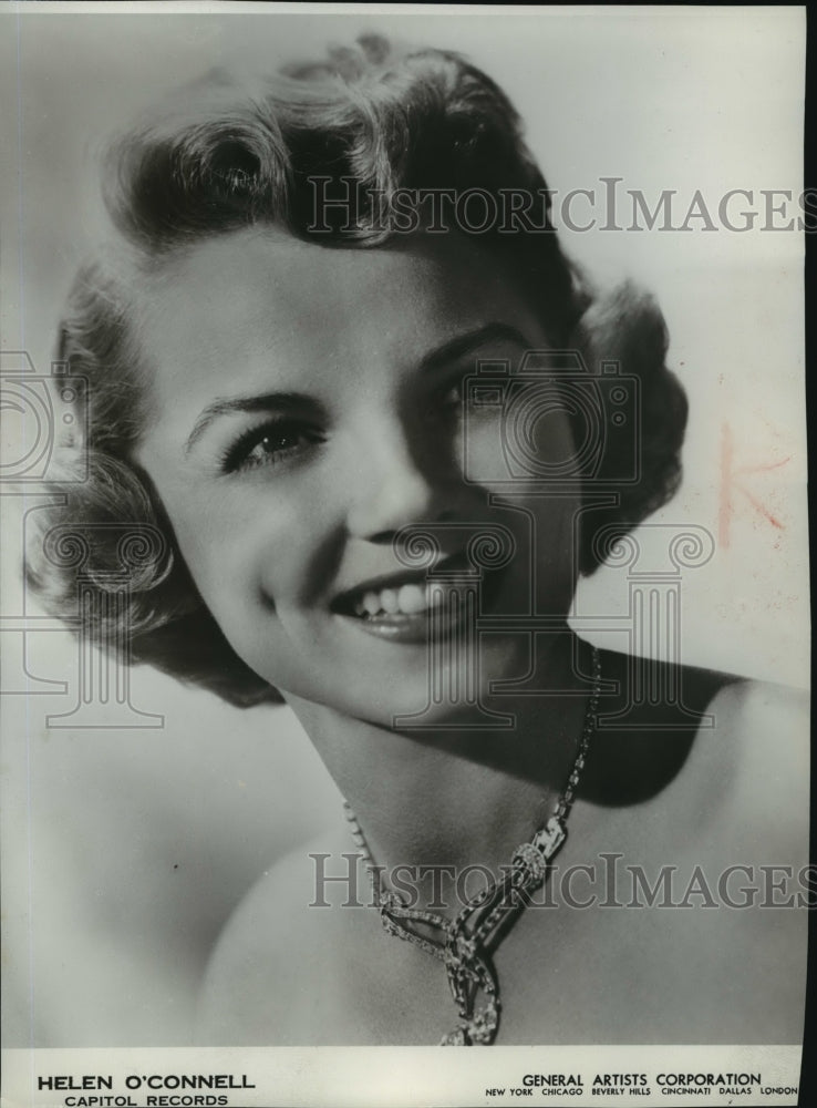 1955 Press Photo Vocalist Helen O&#39;Connell - Historic Images