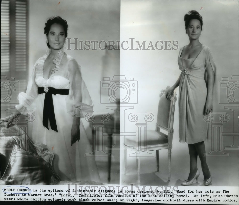 1967 Press Photo Merle Oberon in scenes from Hotel. - spp38098- Historic Images
