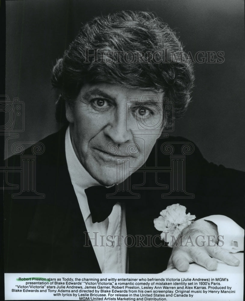 Press Photo Robert Preston as Toddy in Victor/Victoria - Historic Images