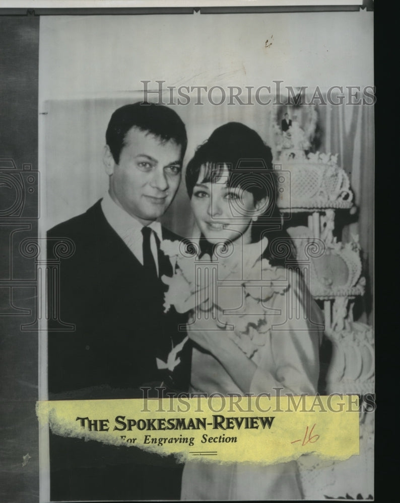 1963 Tony Curtis marries Christine Kaufmann in Las Vegas-Historic Images