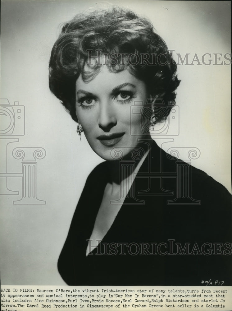 1960 Maureen O&#39;Hara, the vibrant Irish-American star - Historic Images