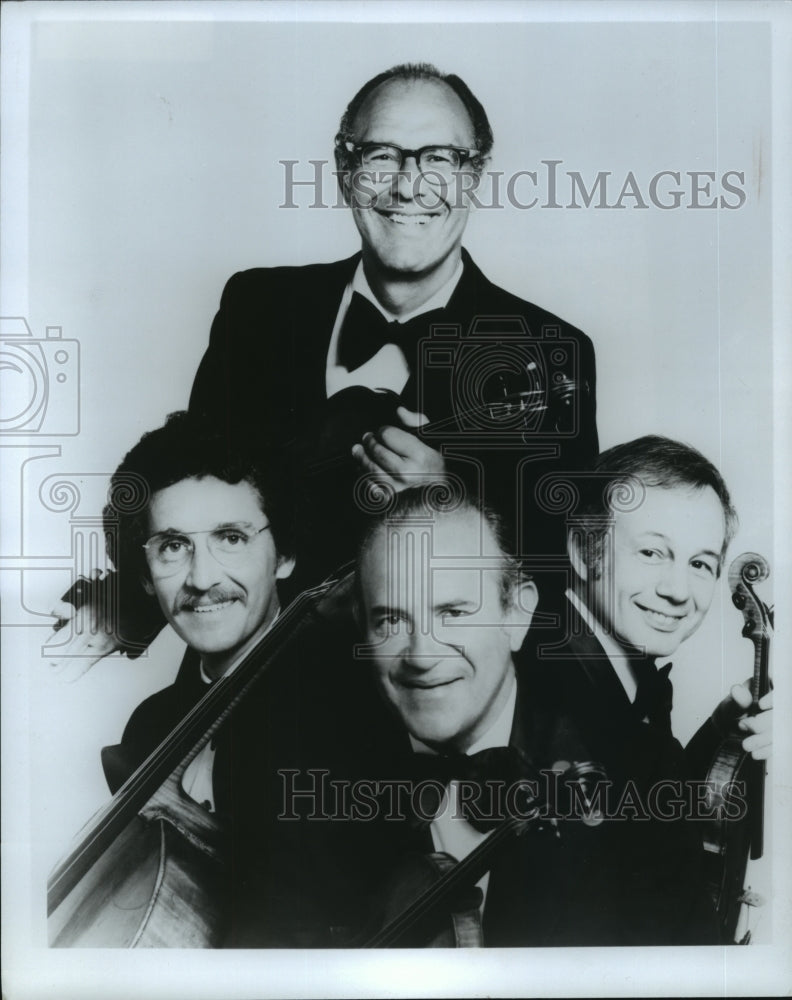 Press Photo Philadelphia String Quartet Members with Instruments - Historic Images
