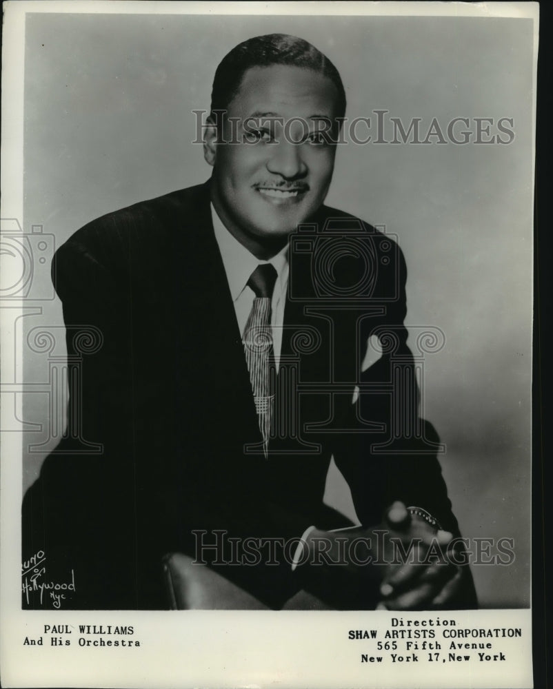 1959 Press Photo Paul Williams and his orchestra - Historic Images