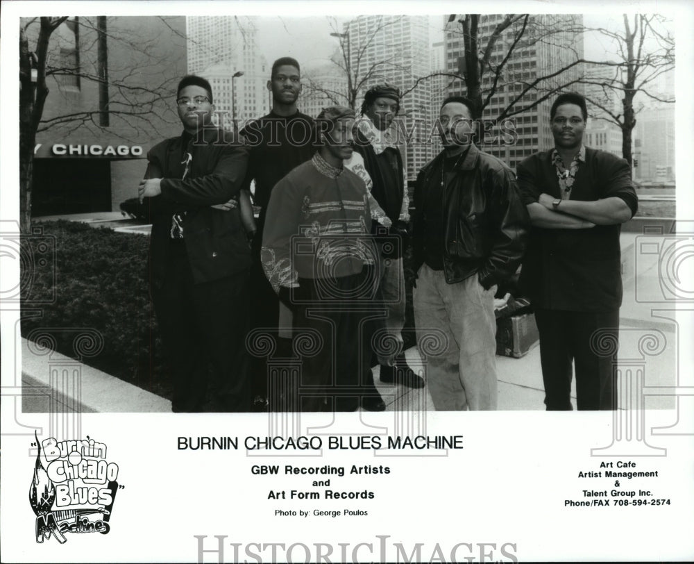 1996 Press Photo Burnin Chicago Blues Machine band - Historic Images