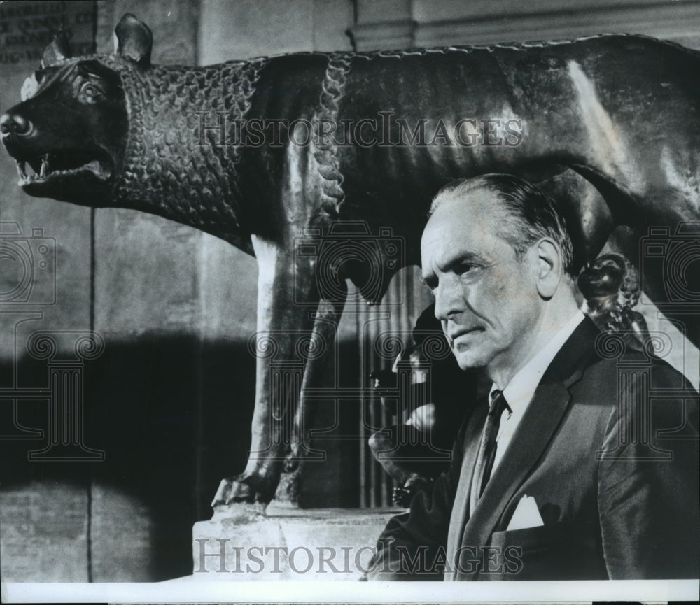 Press Photo Fredric March will narrate &quot;Legacy Of Rome&quot; - Historic Images