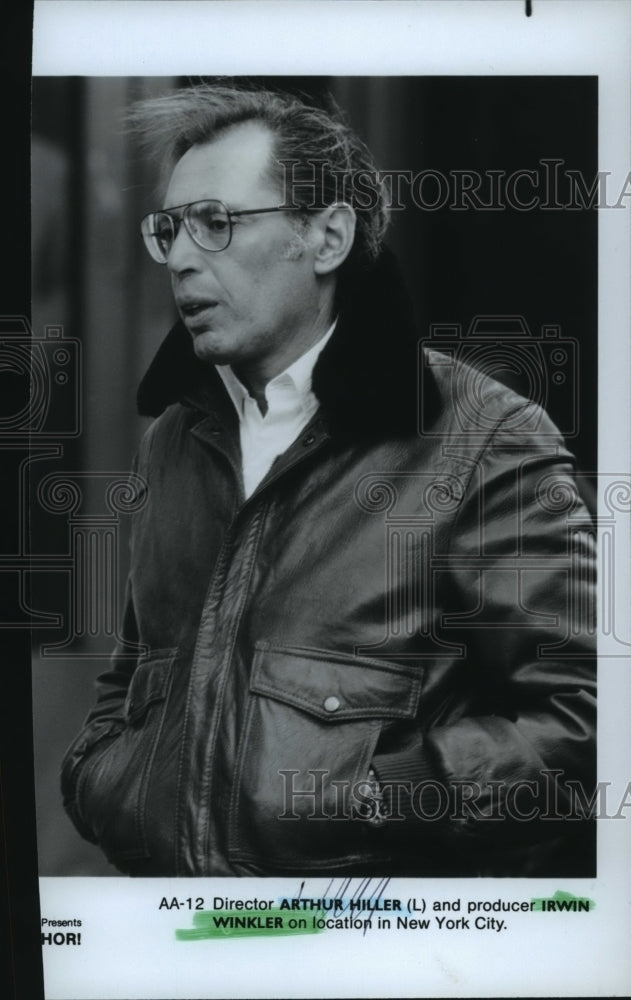 Press Photo Irwin Winkler-producer on location in New York City - Historic Images