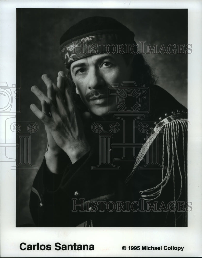 1995 Press Photo Carlos Santana - Historic Images