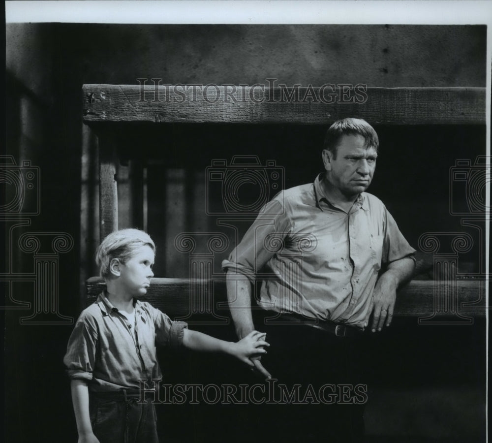 1931 Press Photo Actors Jackie Cooper and Wallace Beery - Historic Images