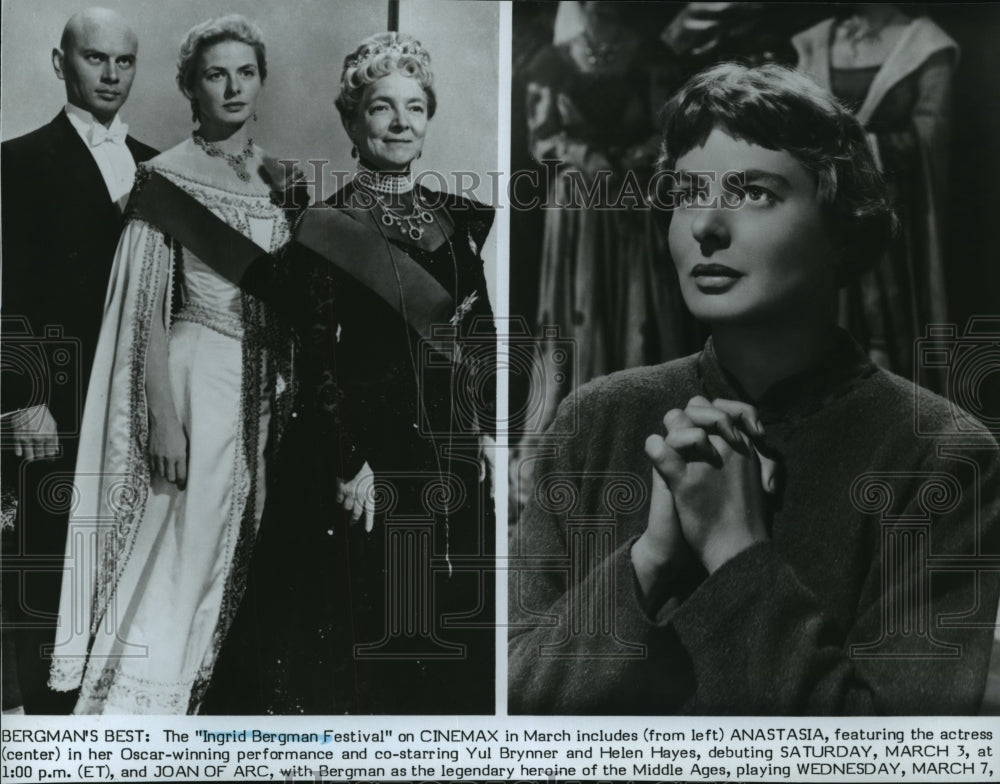 1963 Press Photo The "Ingrid Bergman Festival" on Cinemax - Historic Images