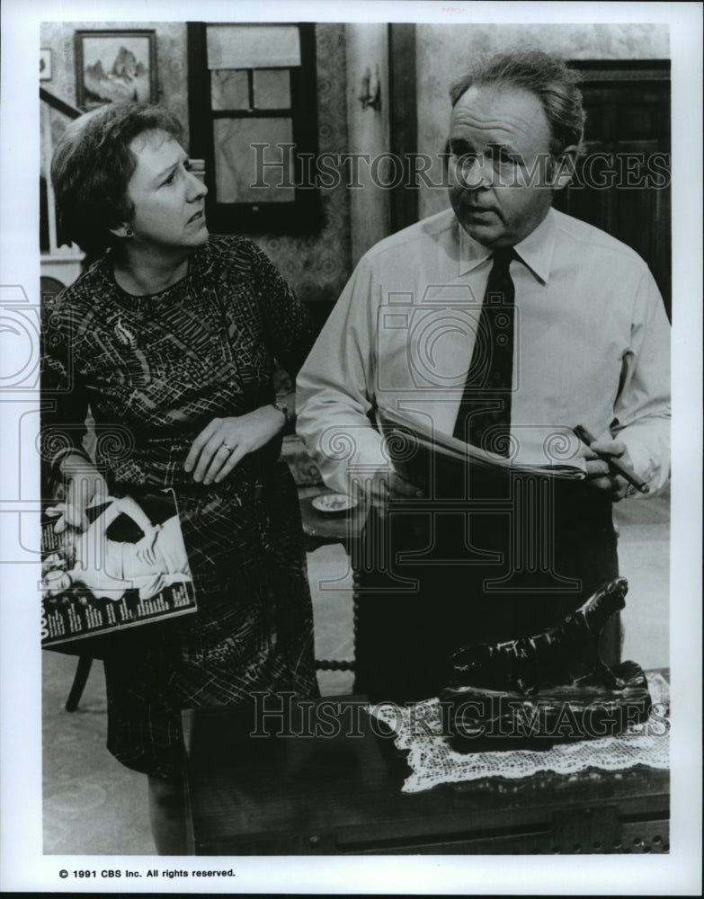 1991 Jean Stapleton, Carroll O&#39;Connor in &quot;All In The Family&quot; - Historic Images