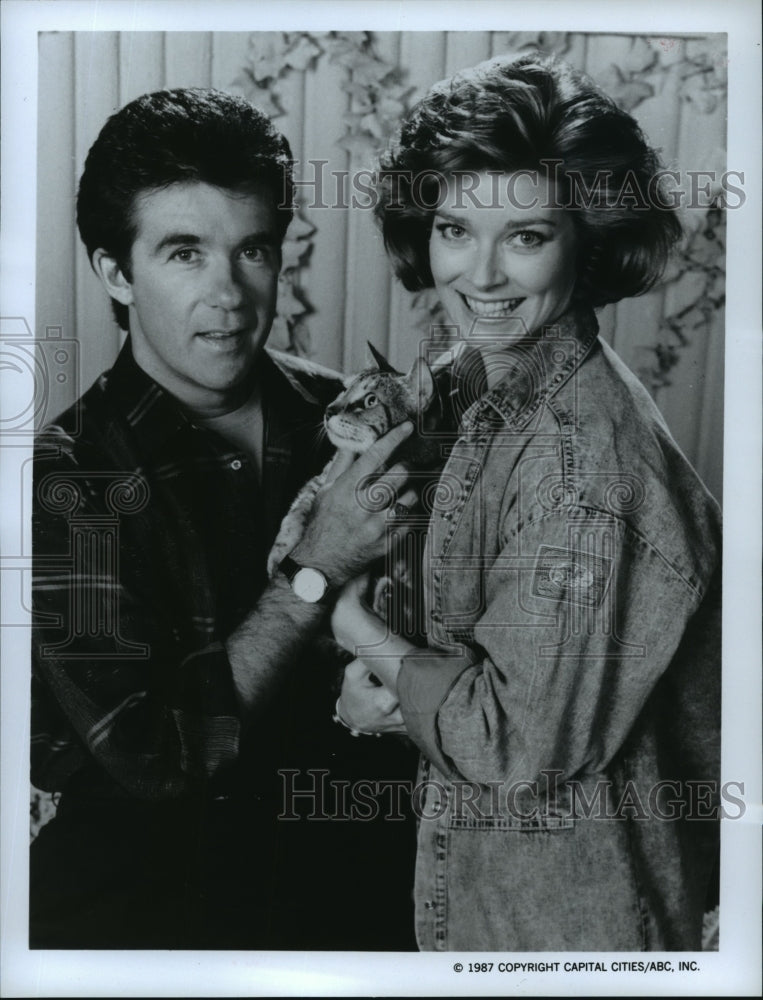1987 Alan Thicke and Debbie Bartlett in "Animal CrackUps" on ABC Historic Images