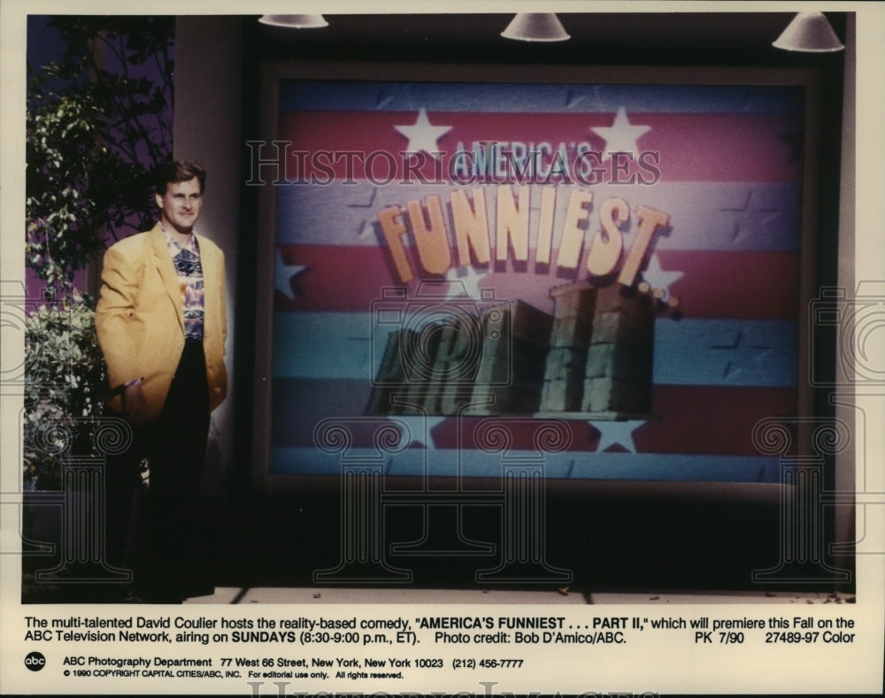 1990 David Coulier hosts comedy, "America's Funniest...Part II" - Historic Images