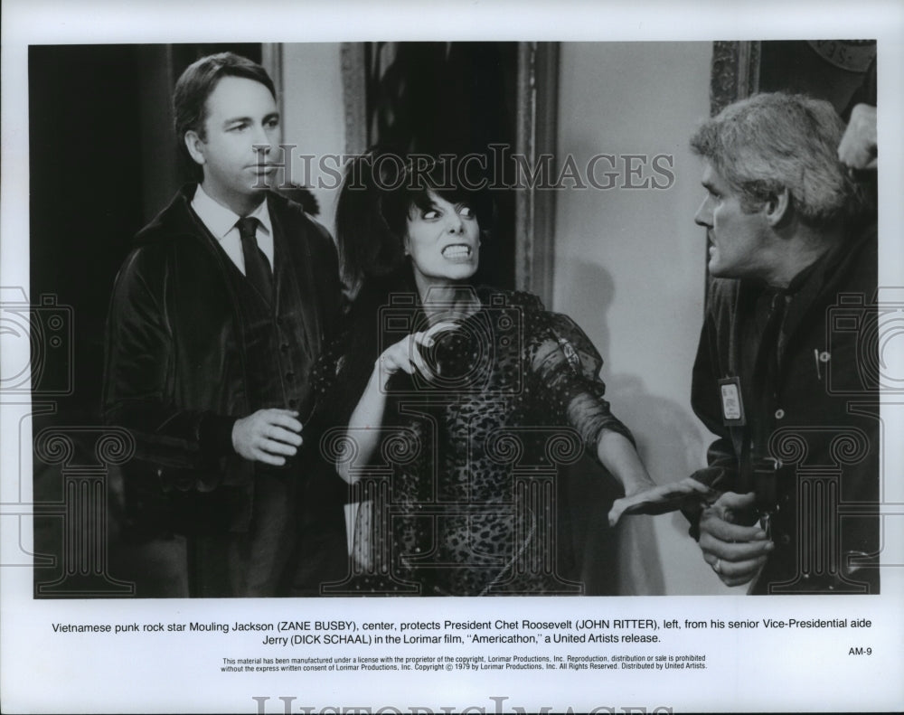 1979 Zane Busby, John Ritter & Dick Schaal star in "Americathon"-Historic Images