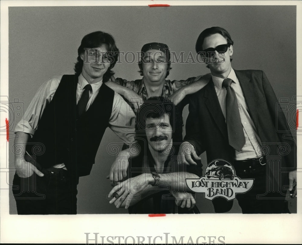 Press Photo Four Members of the Band Lost Highway Band - spp50063- Historic Images