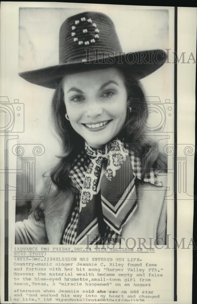 Press Photo Country-music singer Jeannie Riley - Historic Images
