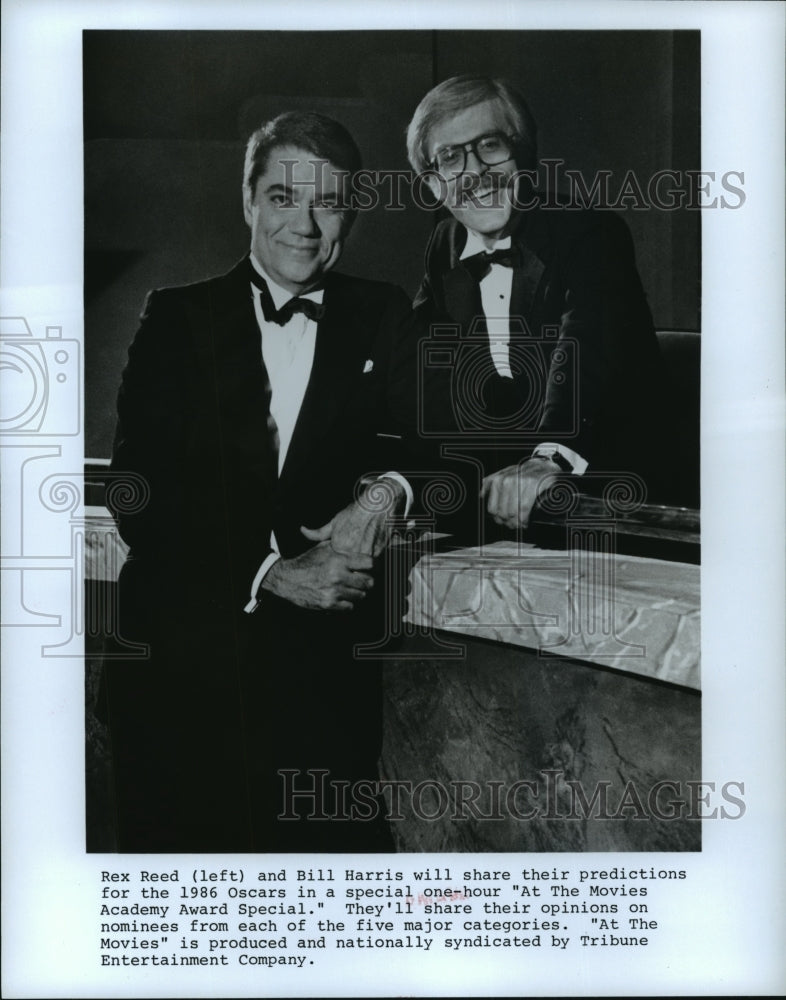 Press Photo Rex Reed & Bill Harris at "At The Movies Academy Award Special" - Historic Images