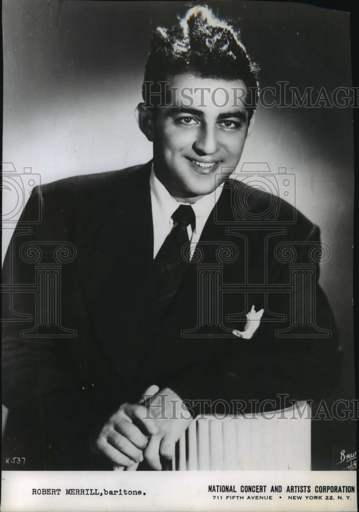 1950 Press Photo Robert Merrill, baritone - Historic Images