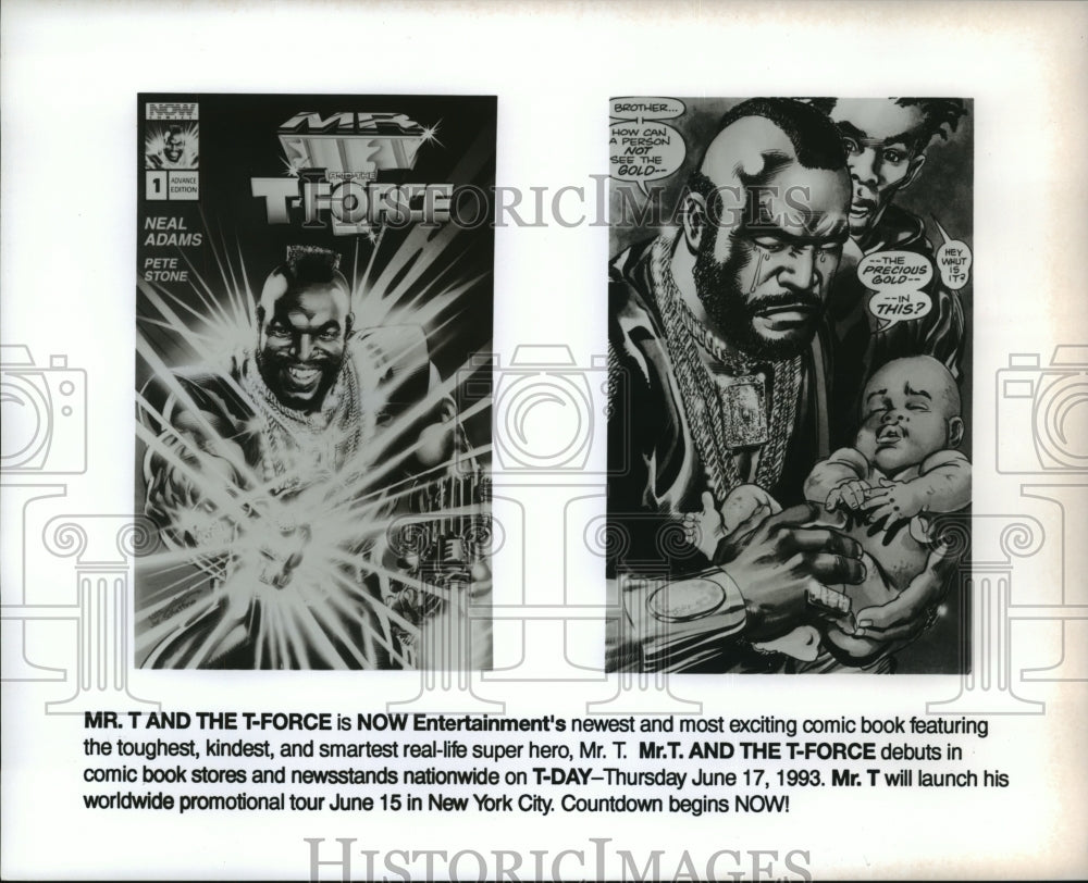 1993 Press Photo Mister T's comic book,  "Mr. T. and the T-Force" - Historic Images
