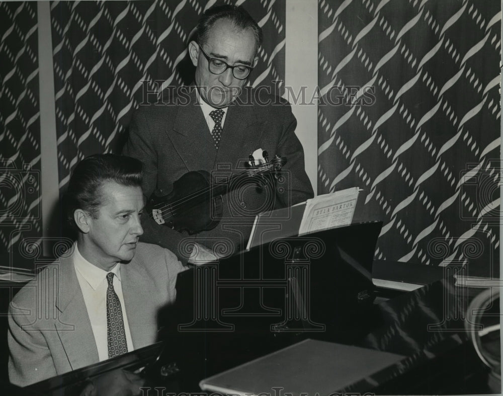 1963 Press Photo Dr. Bela B. Nagy playing the piano - Historic Images