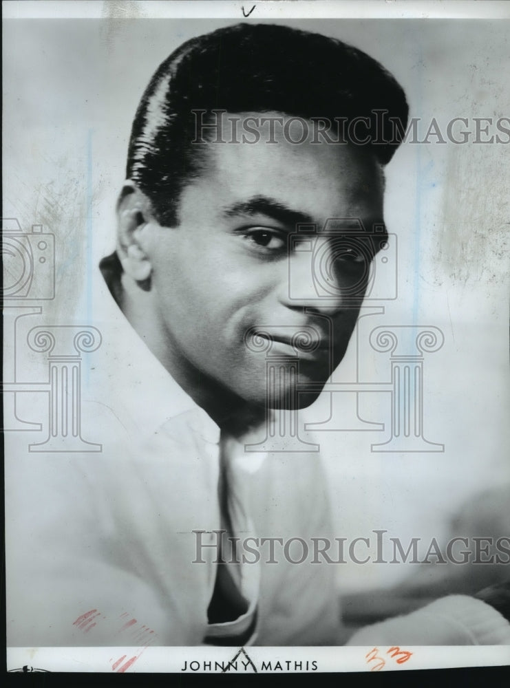 1965 Press Photo Johnny Mathis, jazz and easy listening singer. - Historic Images