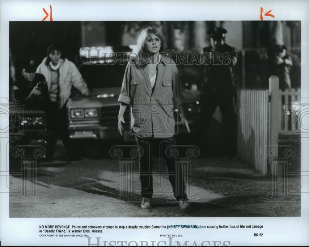 Press Photo Kristy Swanson starring as troubled Samantha in &quot;Deadly Friend&quot; - Historic Images
