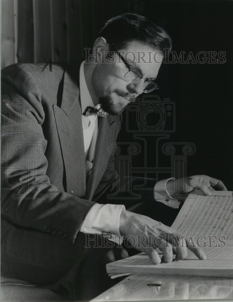 1958 Leo Collins, Director of Spokane Symphonic Choral-Historic Images