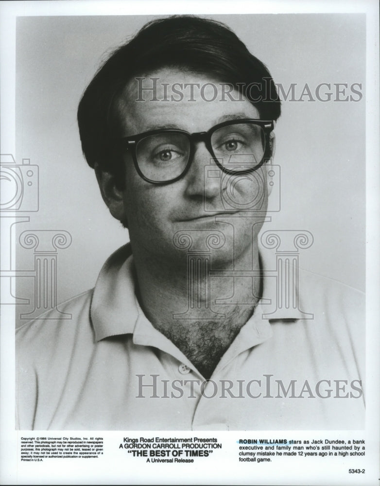 Press Photo Robin Williams in The Best of Times - Historic Images