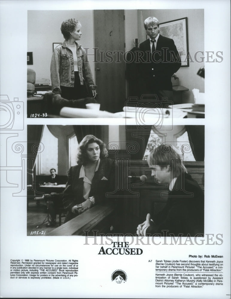 1988 Jodie Foster, Bernie Coulson & Kelly McGillis in 