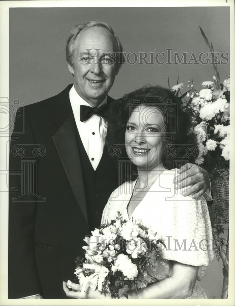 1984 Press Photo Conrad Bain and Dixie Carter on Diff'rent Strokes, on NBC. - Historic Images