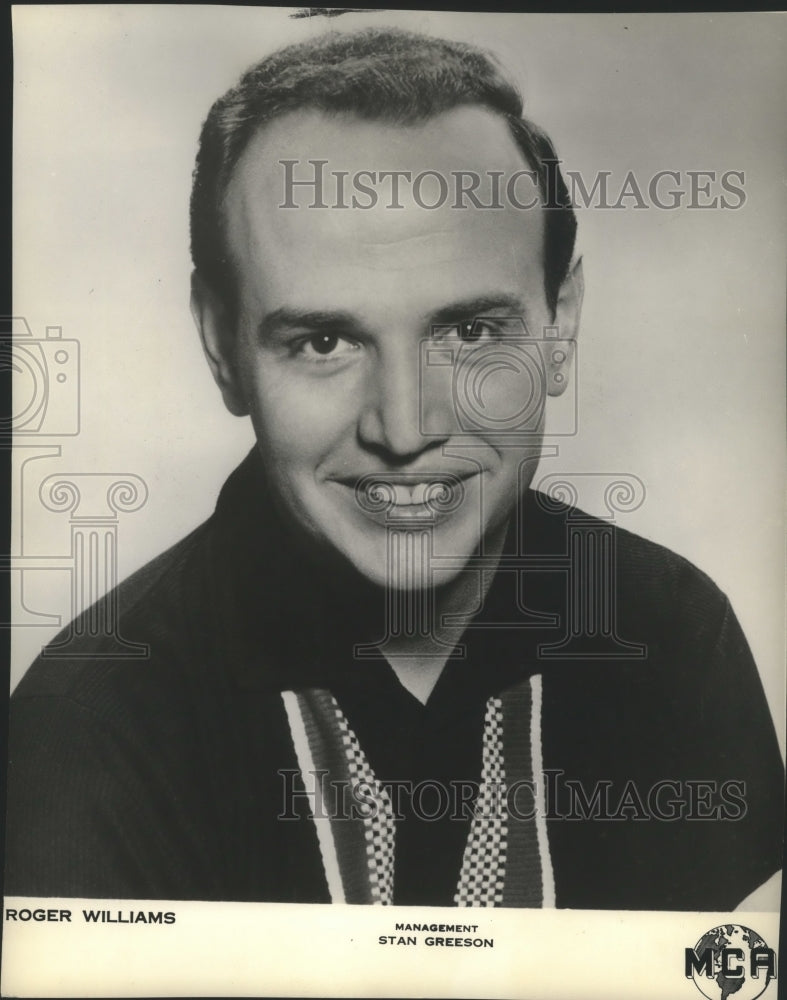 1959 Press Photo Roger Williams, American popular music pianist. - Historic Images