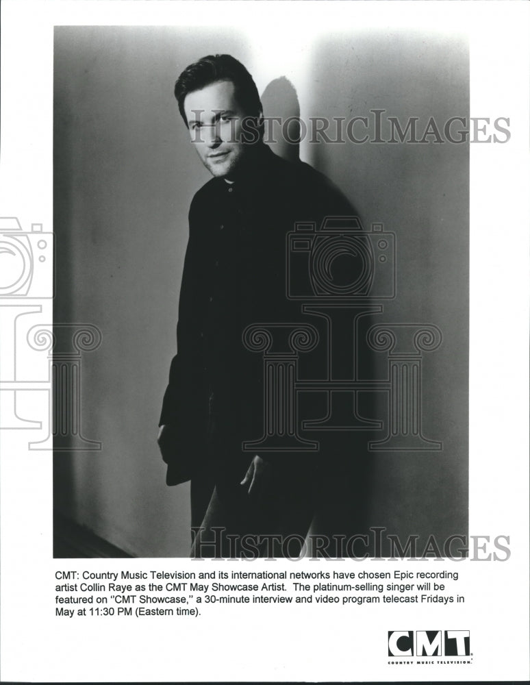 1996 Press Photo Collin Raye as Country Music Television May Showcase Artist - Historic Images