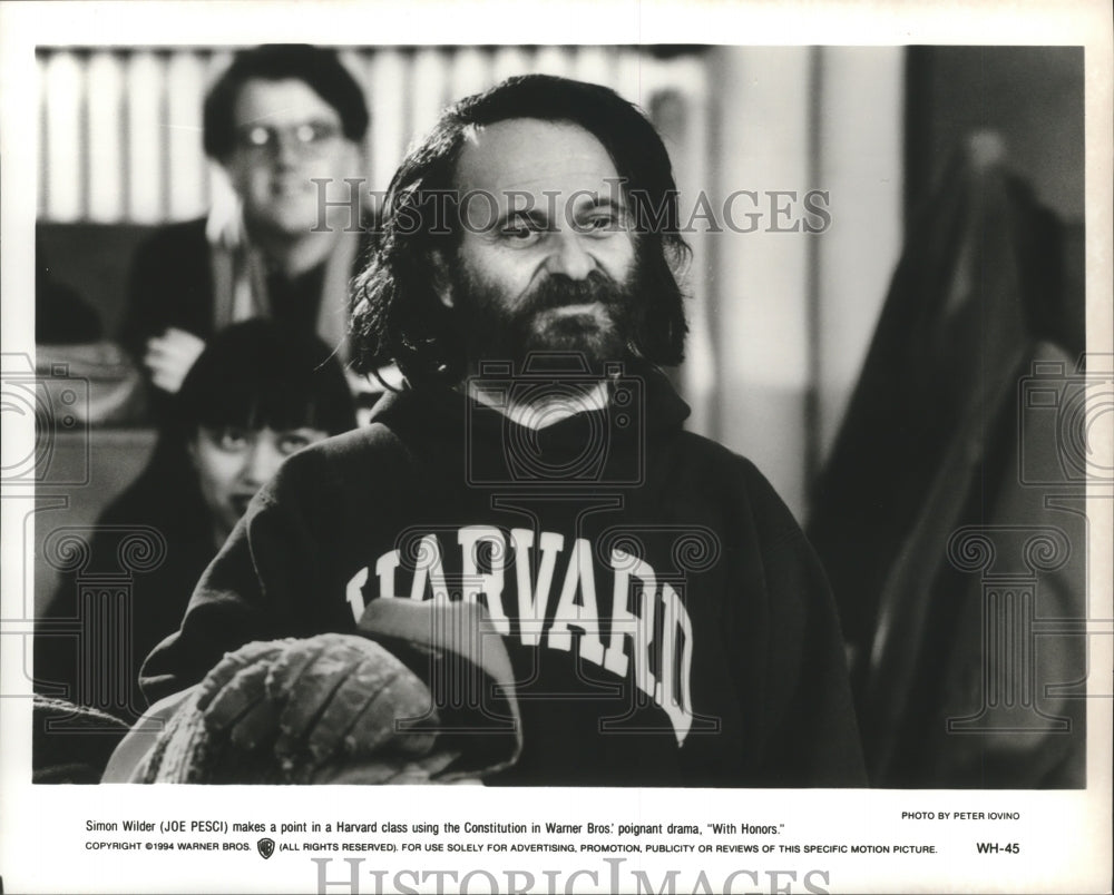 1994 Press Photo Joe Pesci stars in &quot;With Honors&quot; - Historic Images