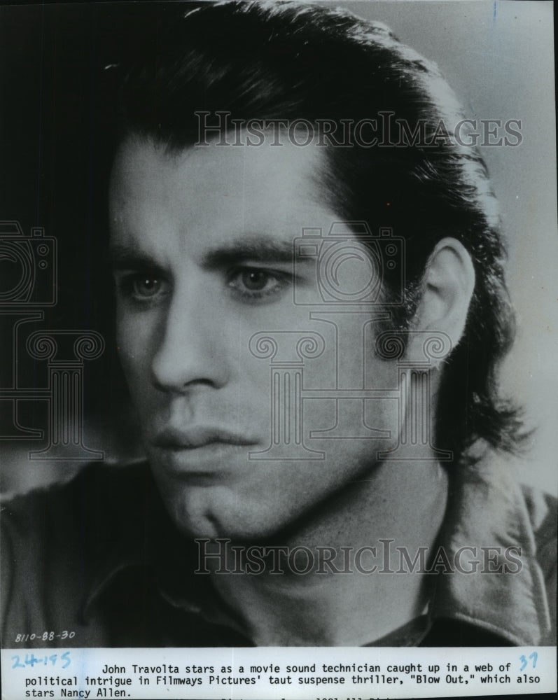 Press Photo John Travolta stars as a movie sound technician in &quot;Blow Out&quot; - Historic Images
