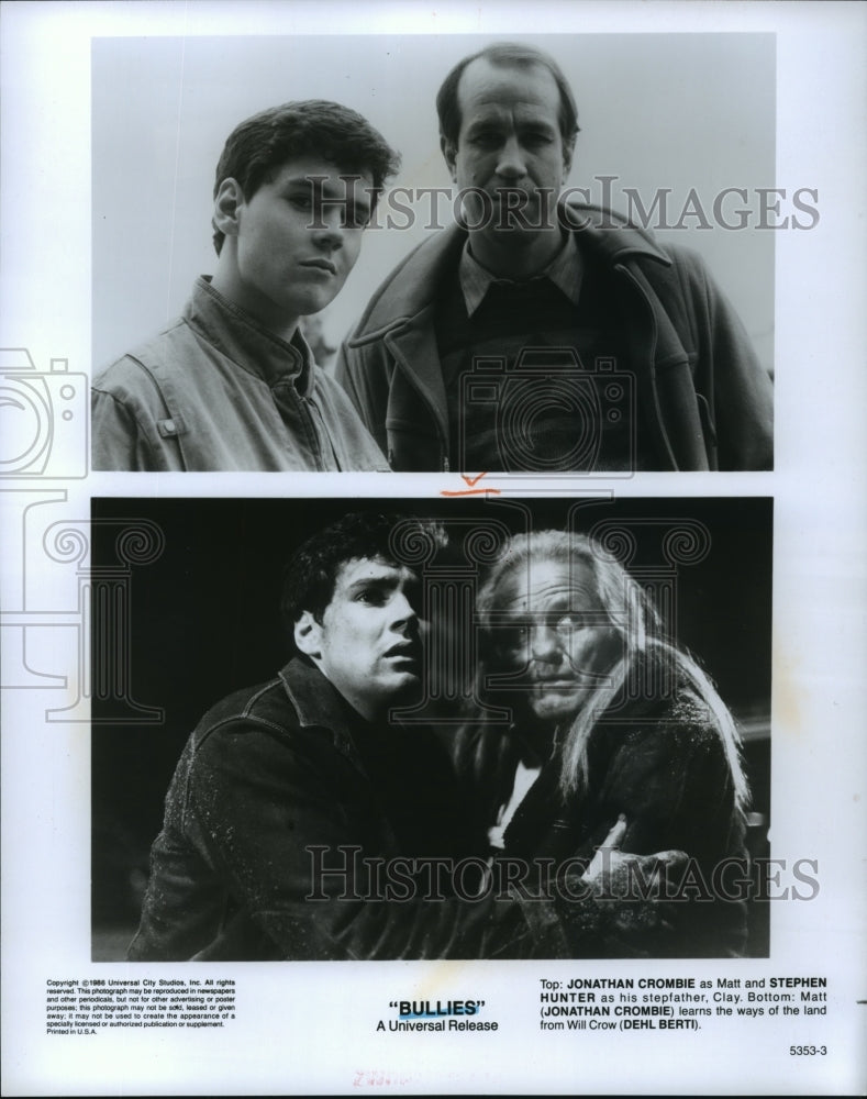 Press Photo Jonathan Crombie and Stephen Hunter in Bullies - Historic Images