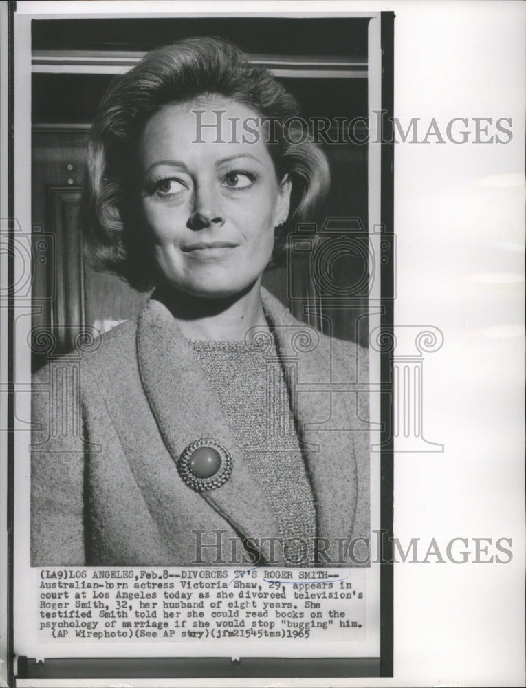 1965 Press Photo Actress Victoria Shaw - Historic Images