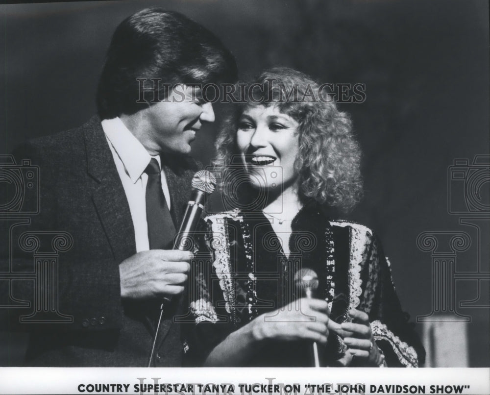 Press Photo Country Superstar Tanya Tucker on "The John Davidson Show" - Historic Images