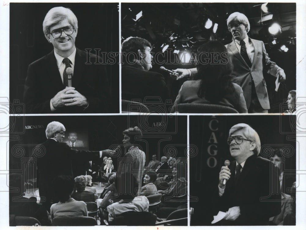 1987 Press Photo Phil Donahue hosts The Phil Donahue Show. - Historic Images