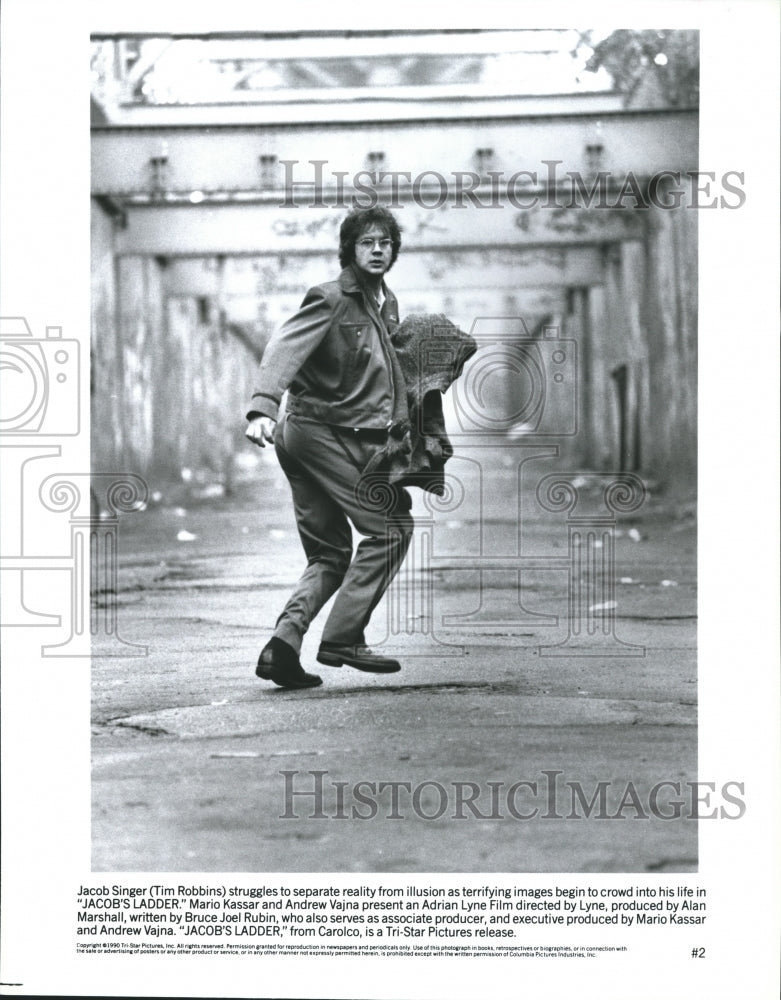 1990 Press Photo Tim Robbins stars in &quot;Jacob&#39;s Ladder&quot; as Jacob Singer - Historic Images