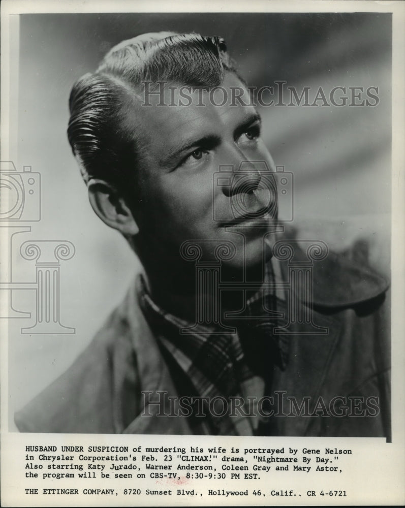 1959 Press Photo &quot;Climax!&quot; starring Gene Nelson - Historic Images