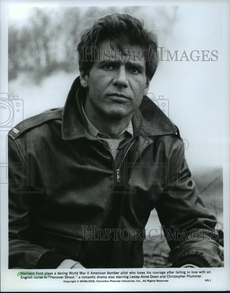 1979 Press Photo Harrison Ford plays an American bomber in &quot;Hanover Street&quot; - Historic Images