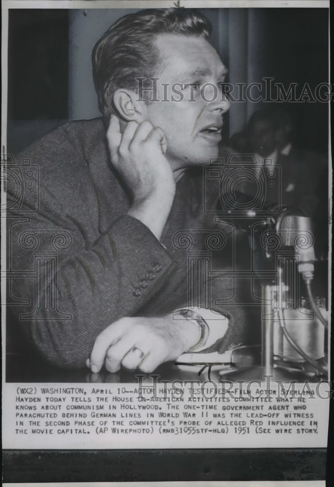 1951 Actor Sterling Hayden at House Un-American Activities Hearing-Historic Images