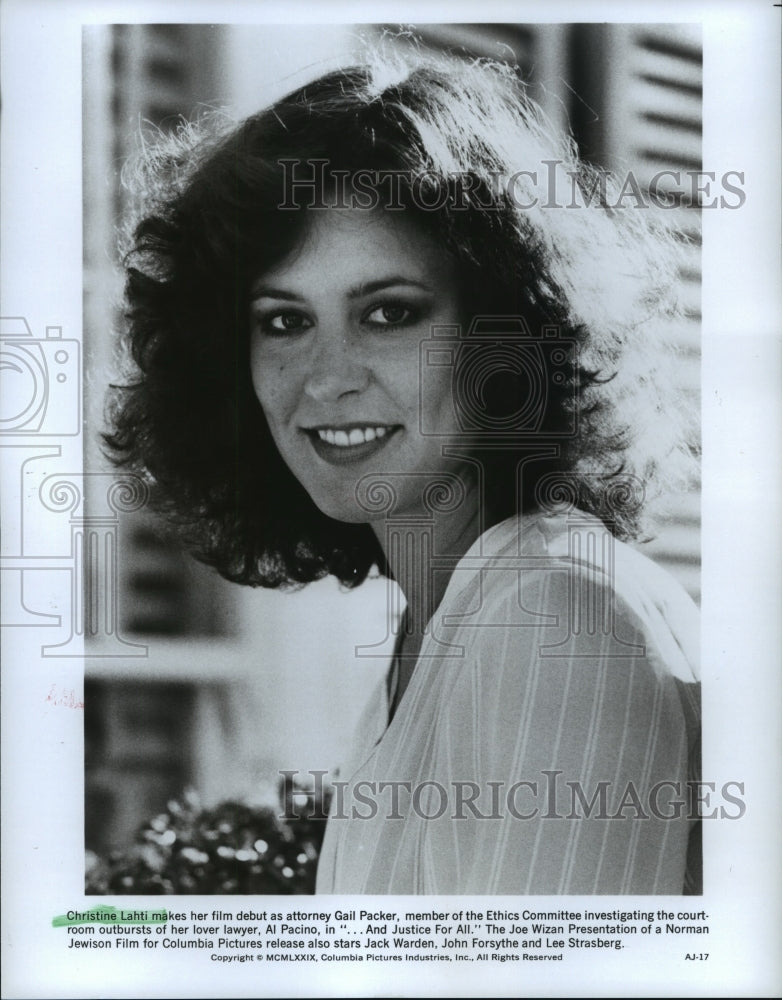 Press Photo Christine Lahti in "...And Justice For All" - Historic Images