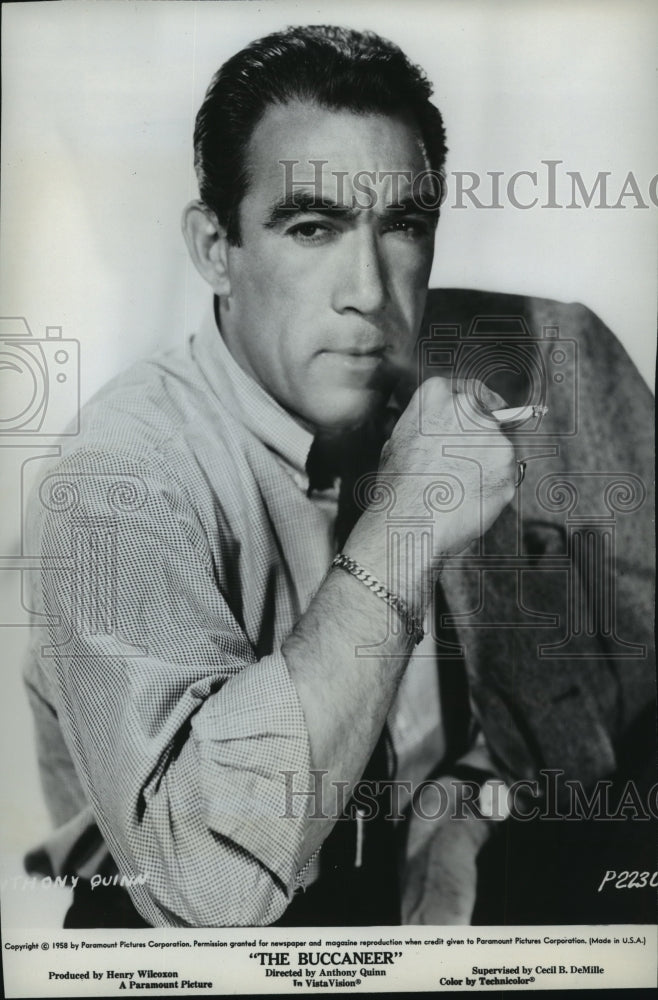 1959 Anthony Quinn, in The Buccaneer.-Historic Images