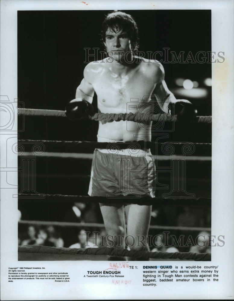 1983 Press Photo Dennis Quaid in "Tough Enough" - Historic Images