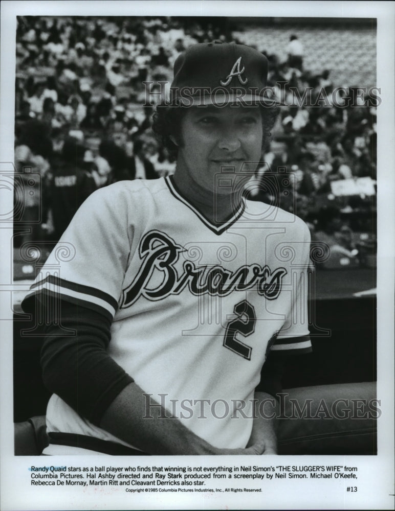 Press Photo Randy Quaid stars as a ball player in "The Slugger's Wife" - Historic Images