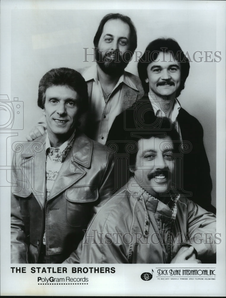 Press Photo Country music, gospel, and vocal group, The Statler Brothers - Historic Images